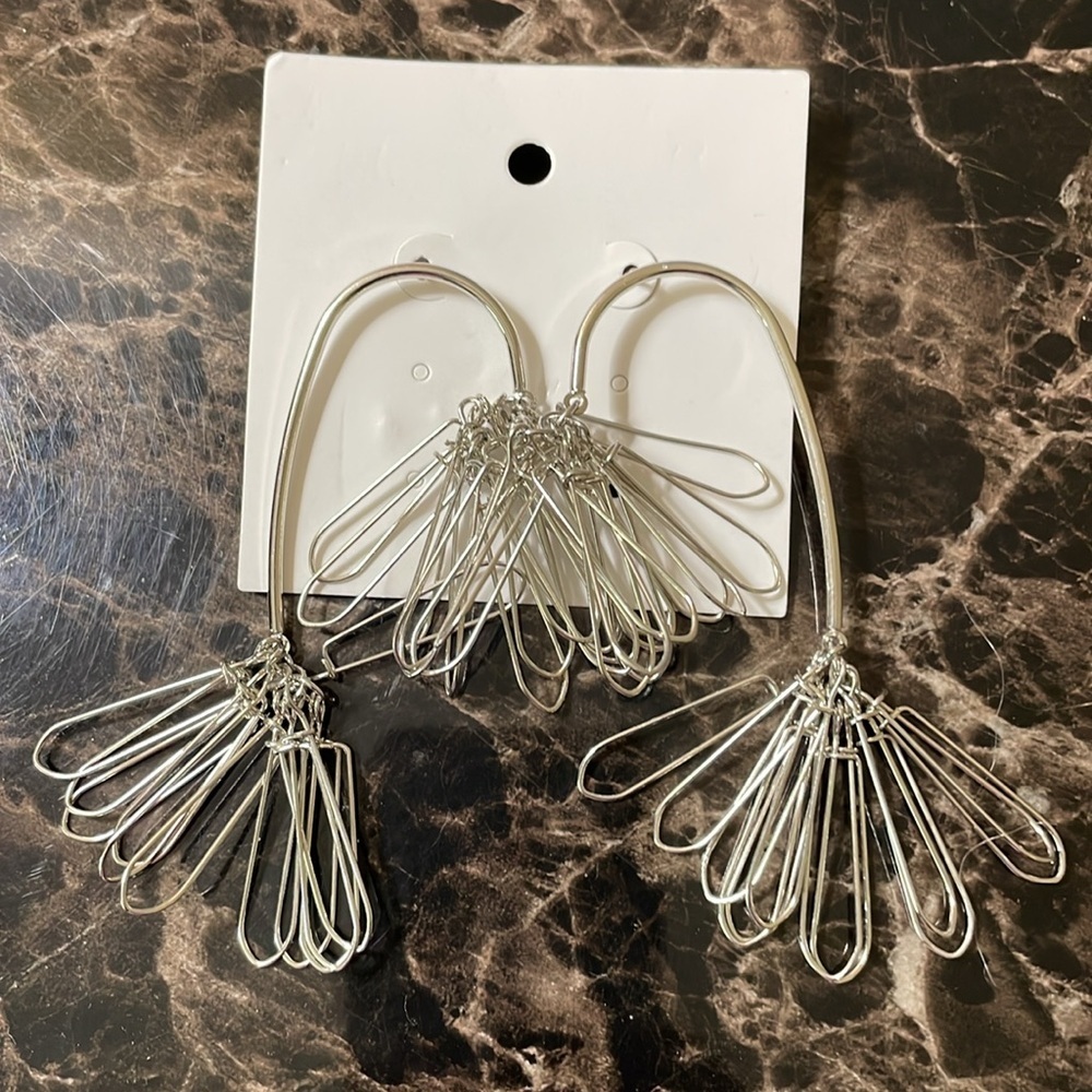 Silver Drop Earrings - Picture 6 of 13